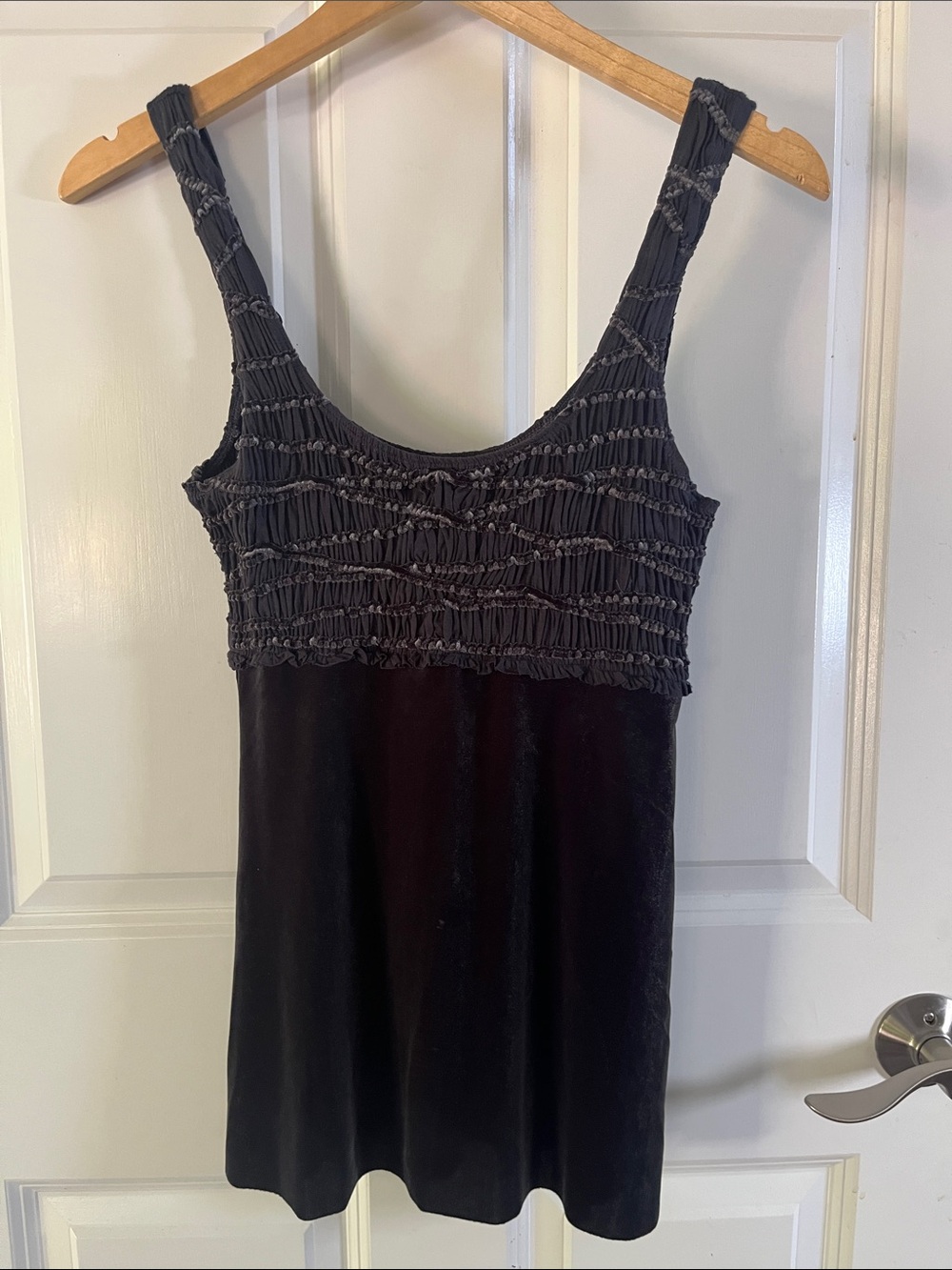 Bailey 44 | Velvet Iggy Pop Top Tank Sz xs gray boho babydoll